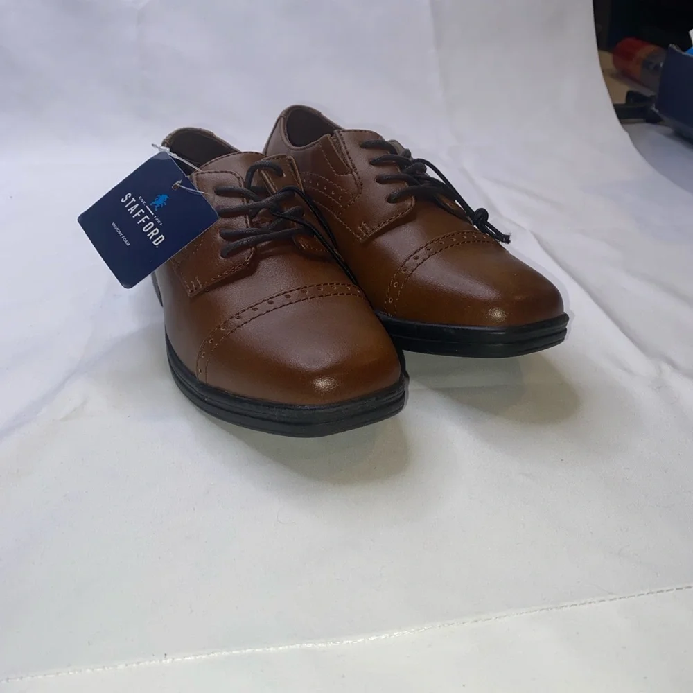 Stafford Dane Jr Little & Big Kid‎ Boys Memory Foam Oxford Shoes Size 13M